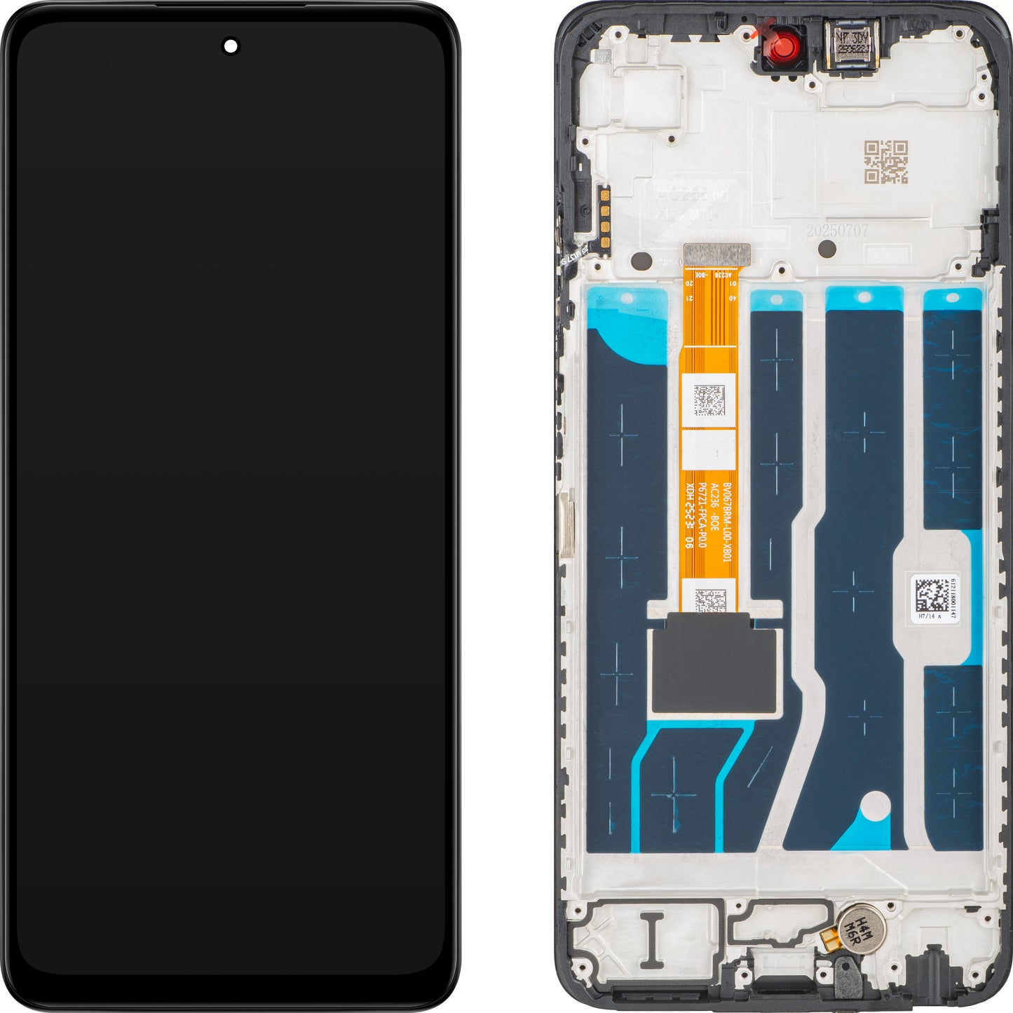 Display met Touchscreen Oppo A5 4G, met Frame, Zwart, Service Pack 621029000585
