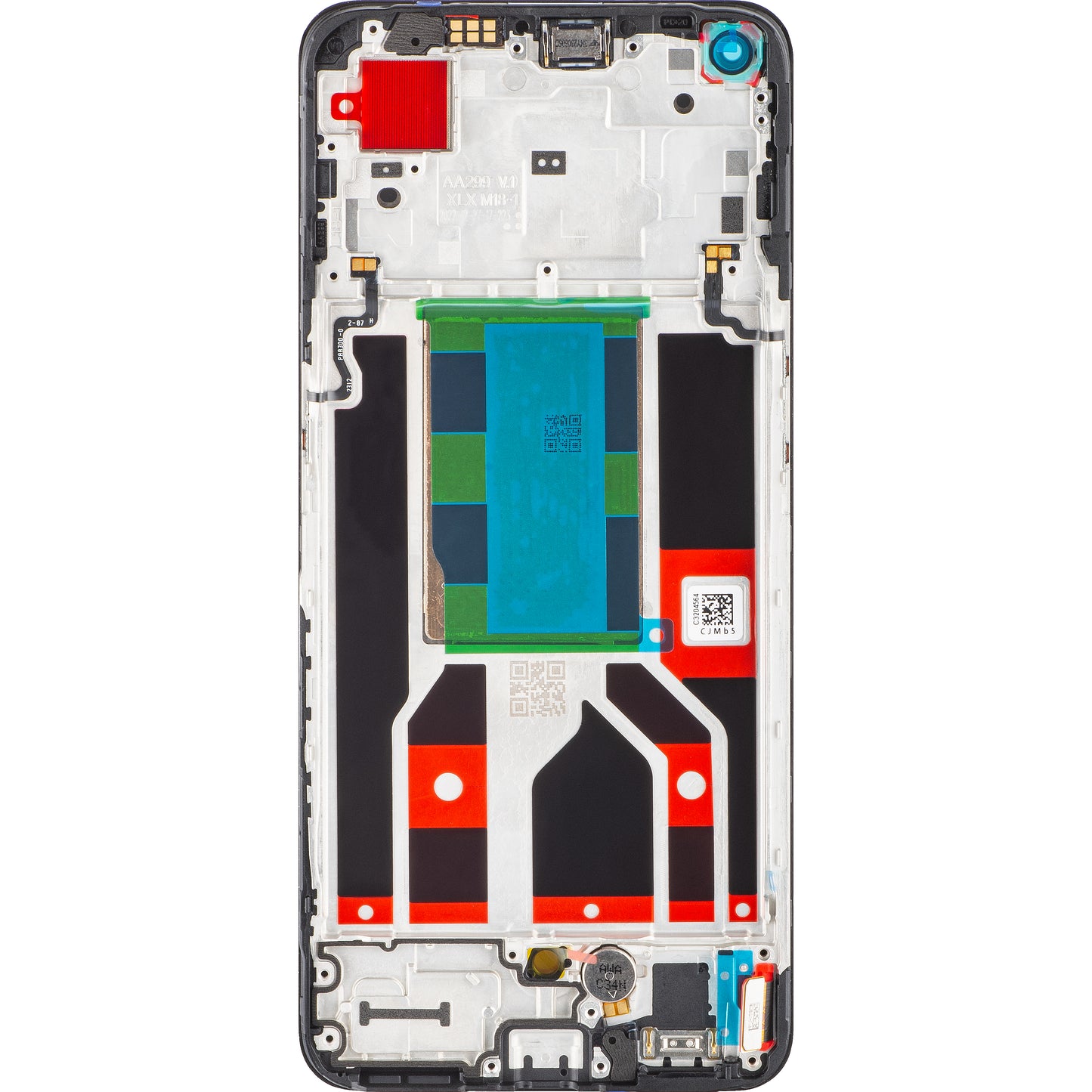 Display with Touchscreen Oppo Reno8, with Frame, Black, Service Pack 4130256