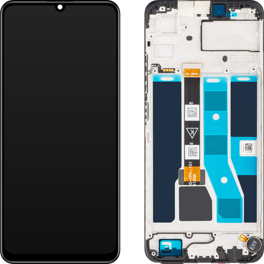 Display met Touchscreen Realme C53, met Frame, Zwart (Mighty Black), Swap 621029000039