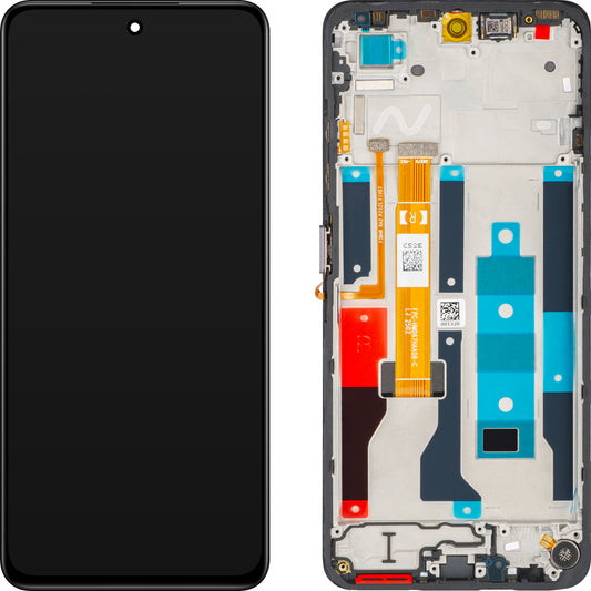 Display met Touchscreen Realme C75 5G, met Frame, Zwart, Service Pack 621029000535
