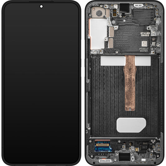 Touchscreen scherm Samsung Galaxy S22+ 5G S906, met frame, grijs, Service Pack GH82-27500E