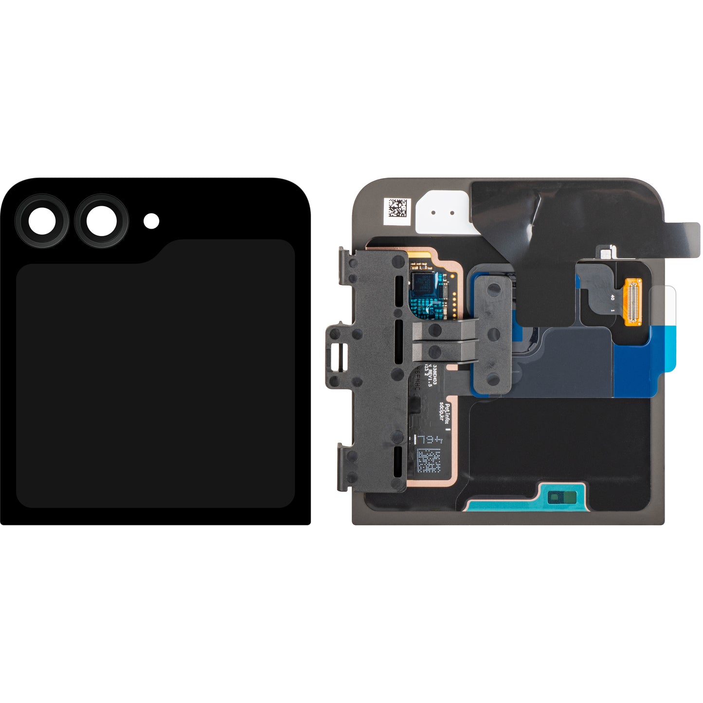 Display met Touchscreen Samsung Galaxy Z Flip7 FE F761, Sub Outer, Zwart, Service Pack GH97-30985A