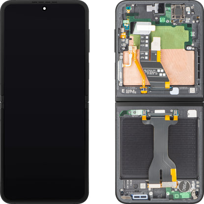 Display met Touchscreen Samsung Galaxy Z Flip6 F741, met Frame, Sub Inner, Zwart, Service Pack GH82-35014E