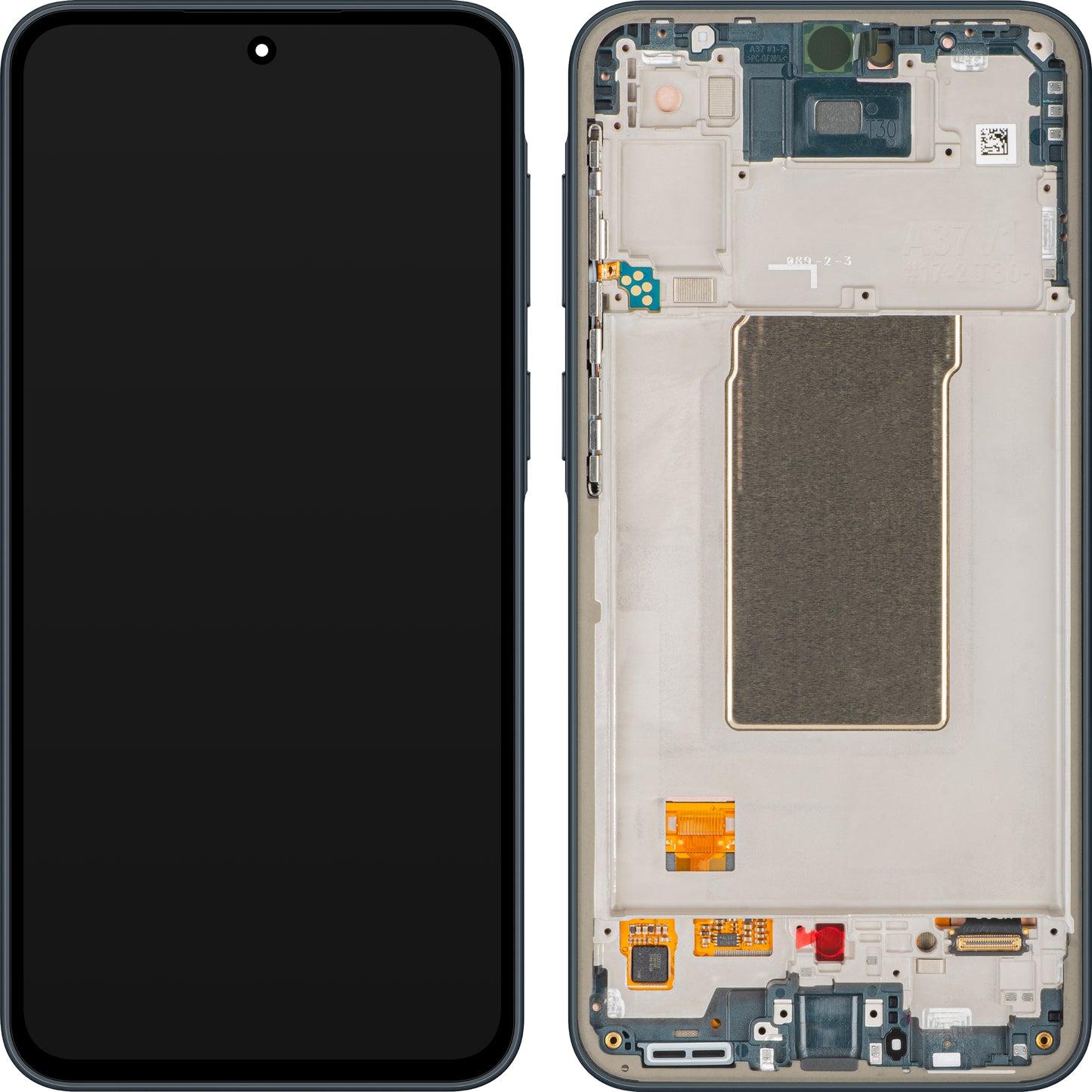 Samsung Galaxy A37 5G Touchscreen Display met Frame, Groen (Graygreen), Service Pack GH82-39232B