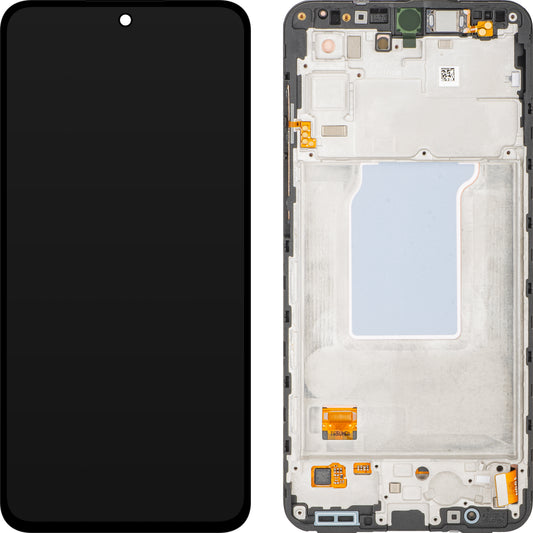 Samsung Galaxy A27 5G Touchscreen Display, met Frame, Zwart, Service Pack GH82-39944A
