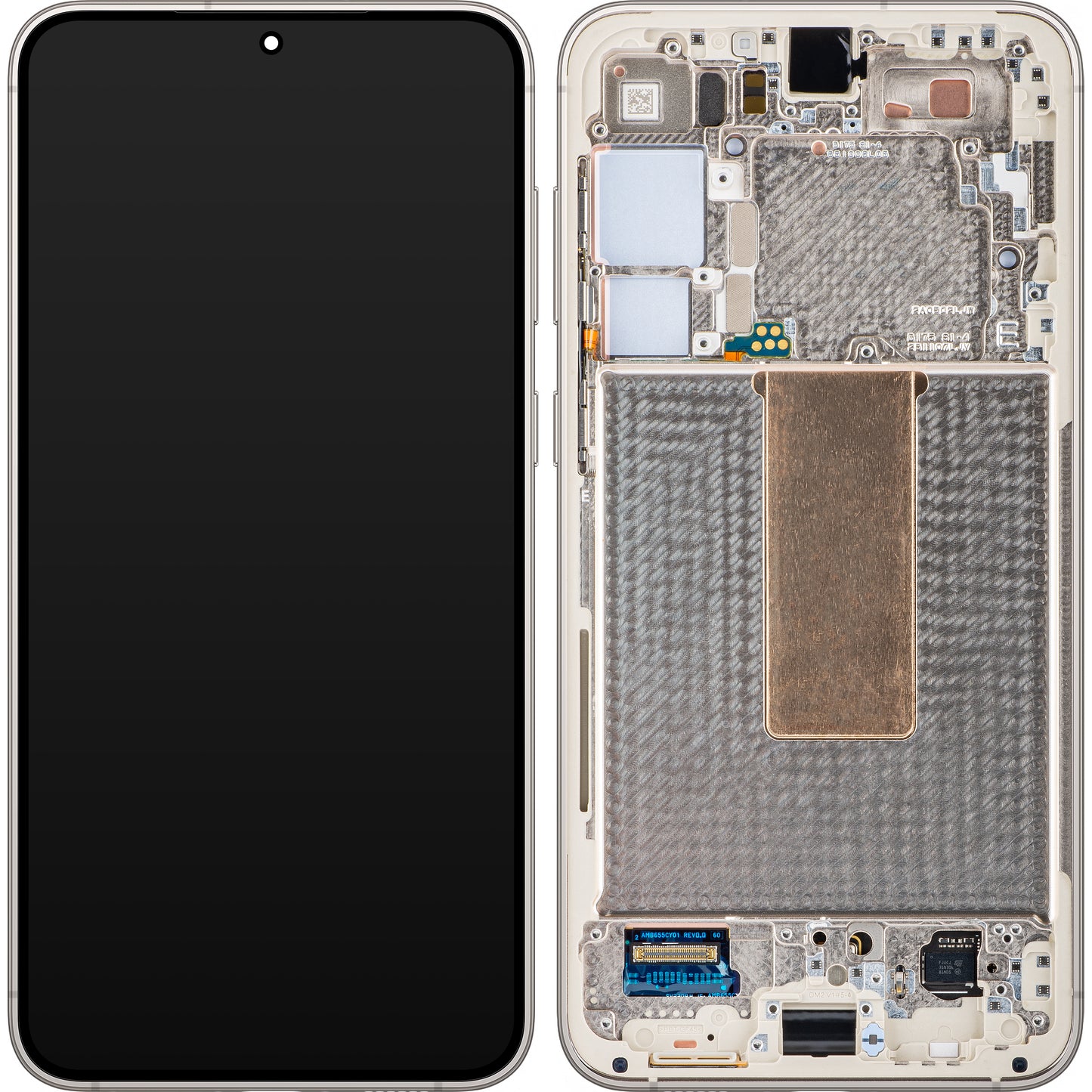 Samsung Galaxy S23+ S916 Touchscreen Display, met Frame, Wit (Cream), Service Pack GH82-30476B