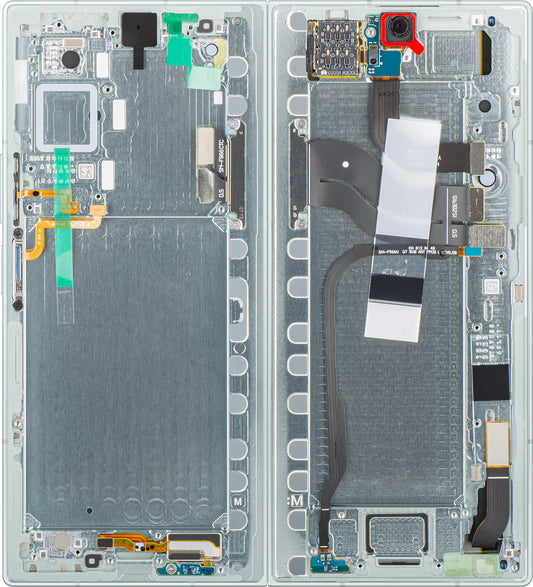 Samsung Galaxy Z Fold7 F966 Touchscreen Display, met Frame, Sub Inner, Groen (Mint), Service Pack GH82-37548D