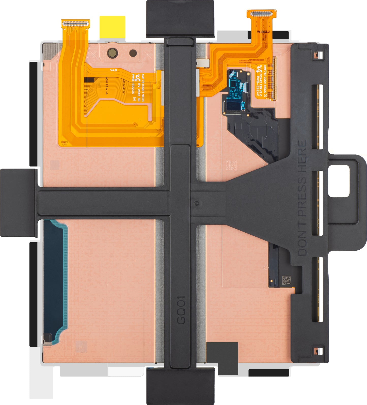 Display met Touchscreen Samsung Galaxy Z Fold6 F956, Sub Inner, Service Pack GH82-35046A