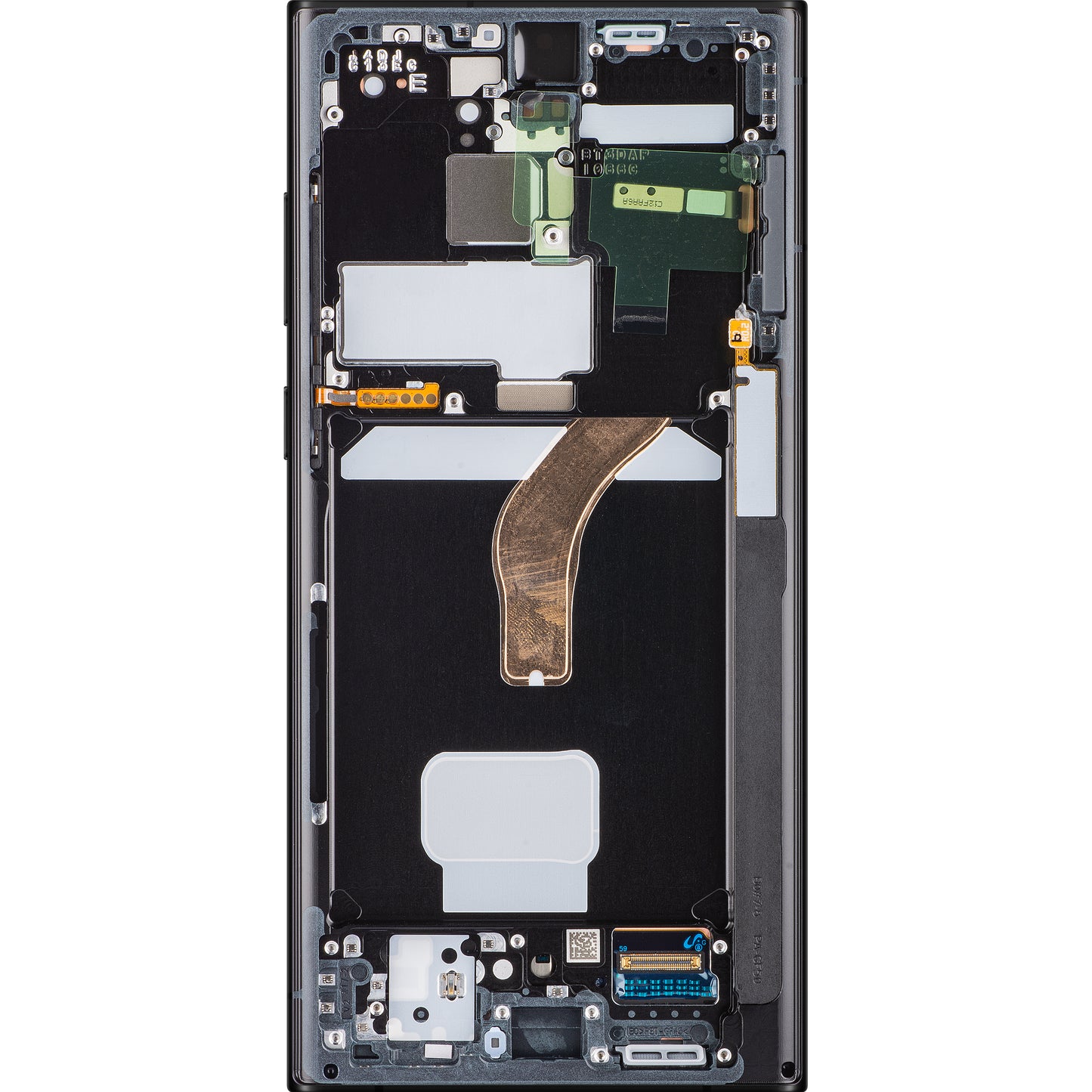 Samsung Galaxy S22 Ultra 5G S908 touchscreen scherm, met frame, hemelsblauw, Service Pack GH82-27488E