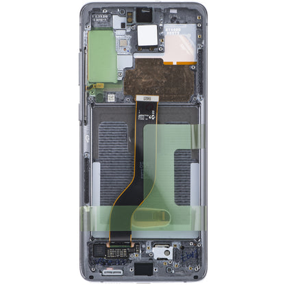 Touchscreen scherm Samsung Galaxy S20 5G G981 / S20 G980, met frame, zwart (kosmisch grijs), Service Pack GH82-31432A 