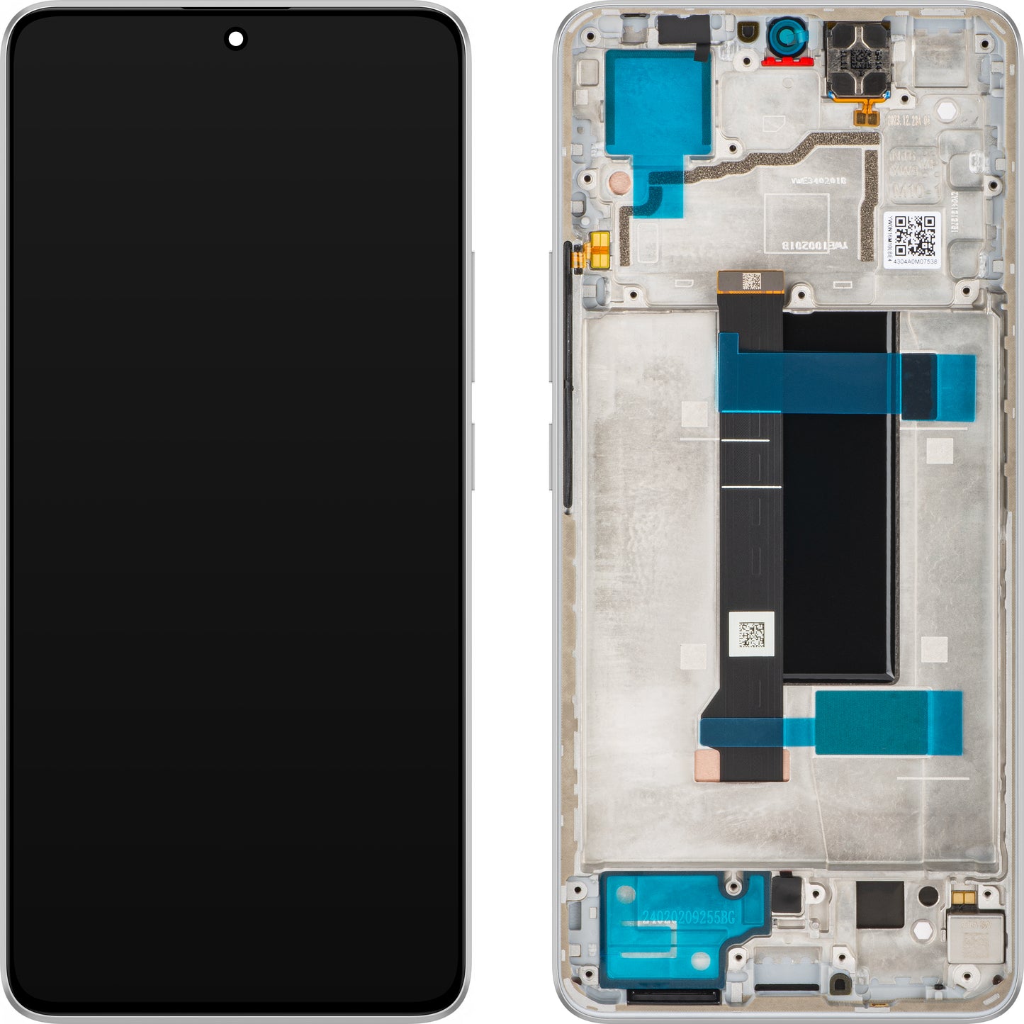 Display met Touchscreen Xiaomi Poco X6 / Redmi Note 13 Pro 5G, met Frame, Wit, Service Pack 560001N16P00