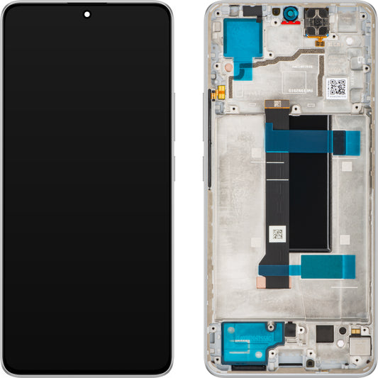 Display met Touchscreen Xiaomi Poco X6 / Redmi Note 13 Pro 5G, met Frame, Wit, Service Pack 560001N16P00