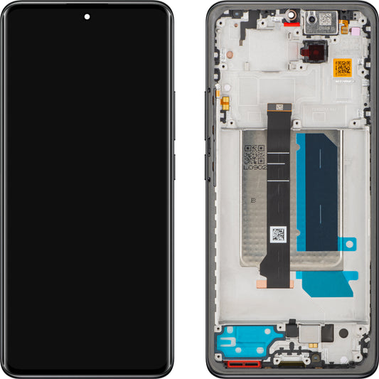 Display met Touchscreen Xiaomi Redmi Note 14 Pro+ 5G, met Frame, Zwart (Midnight Black), Service Pack 5600190O16U00
