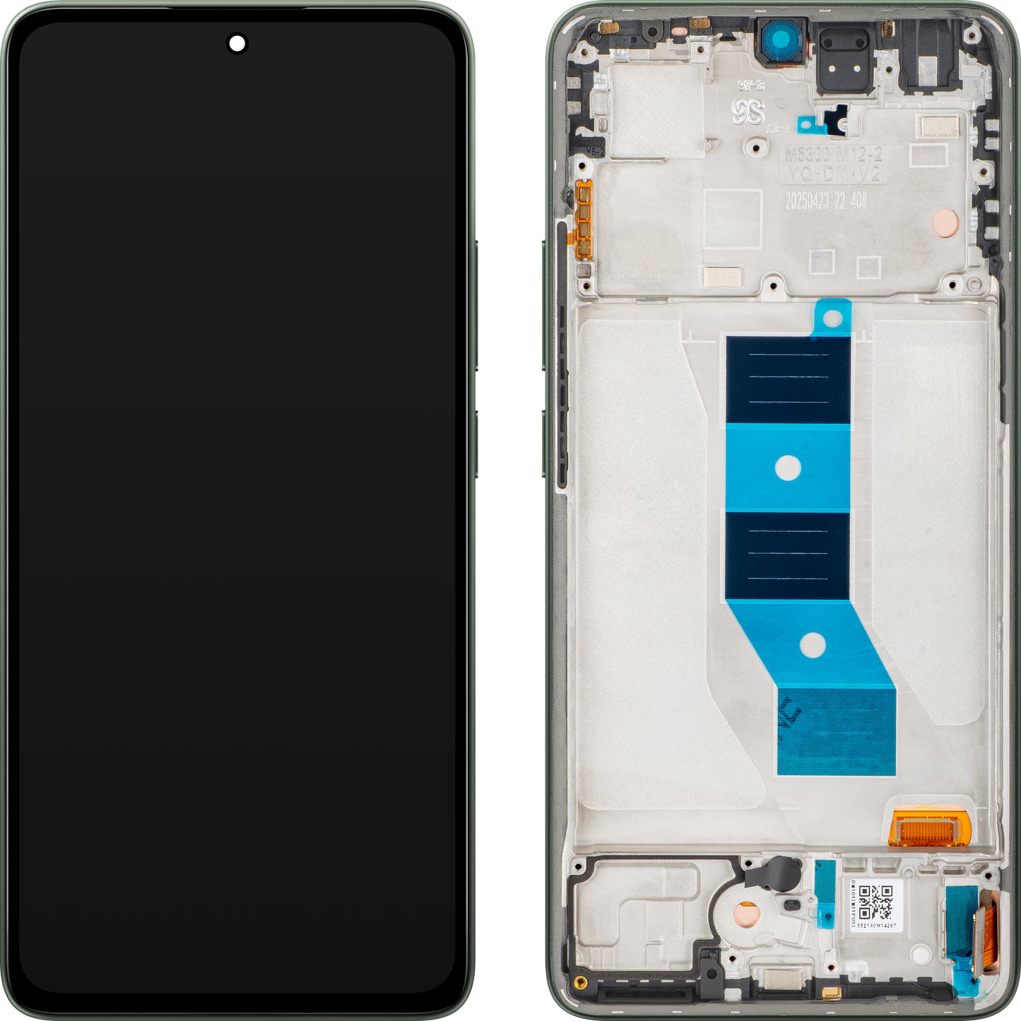 Display met Touchscreen Xiaomi Poco M7 Pro 5G, met Frame, Groen (Olive Twilight), Service Pack 5600060O17P00