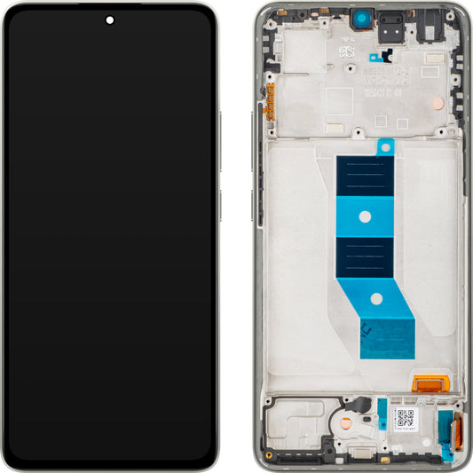 Display met Touchscreen Xiaomi Poco M7 Pro 5G, met Frame, Grijs (Lunar Dust), Service Pack 5600070O17P00