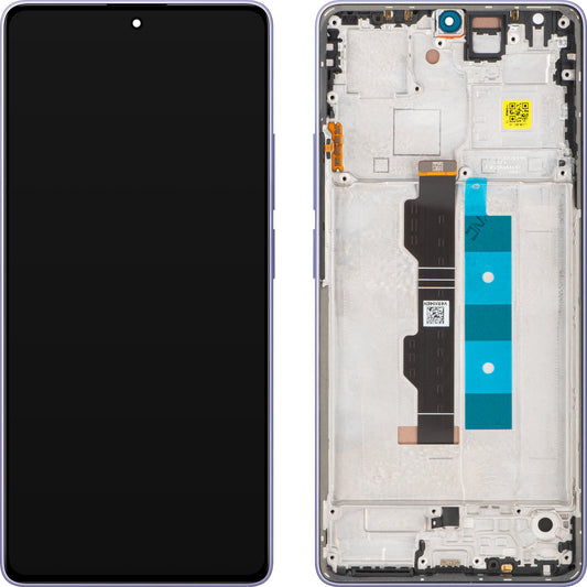Display met Touchscreen Xiaomi Redmi Note 14S, met Frame, Violet (Aurora Purple), Service Pack 56000200N6R00