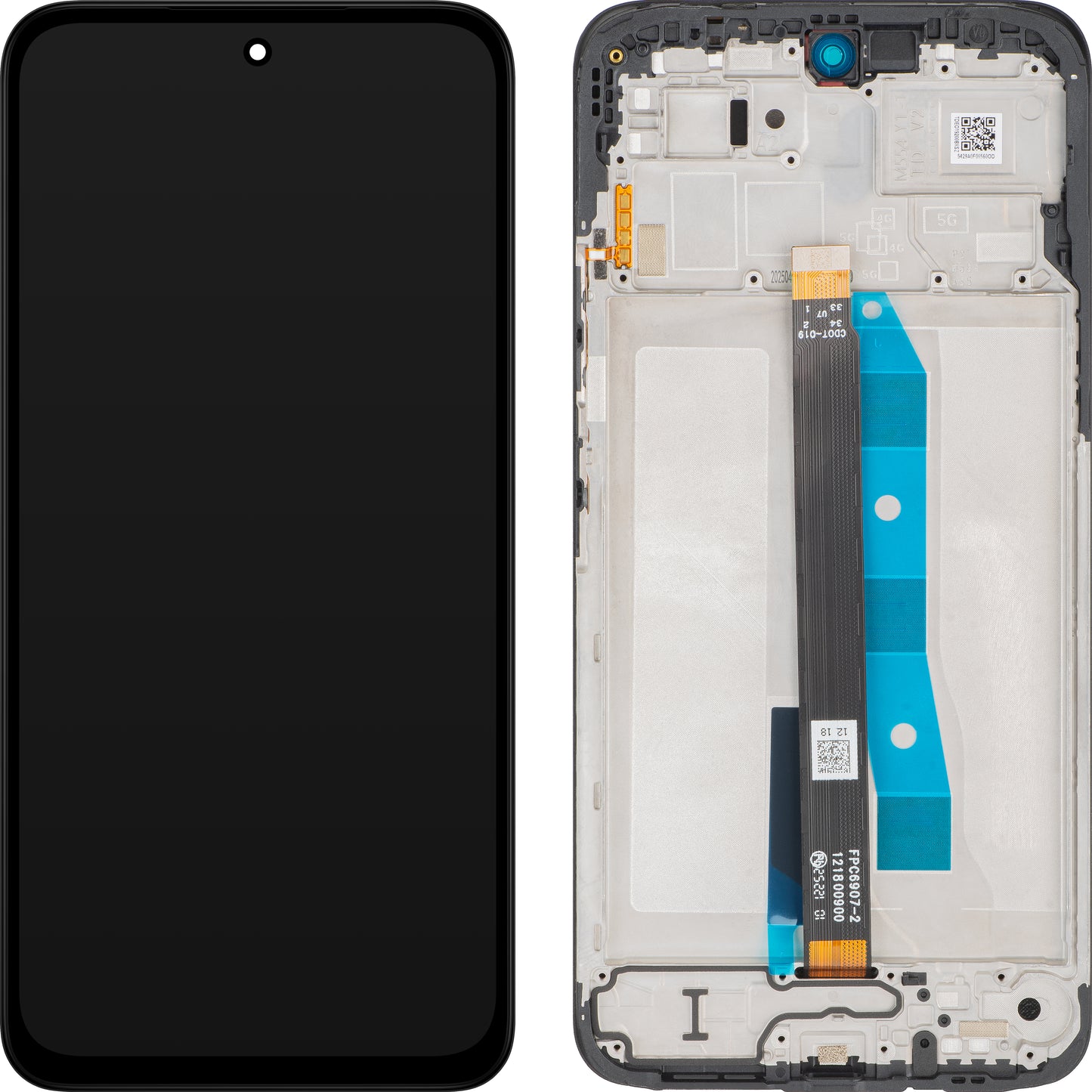 Display met Touchscreen Xiaomi Redmi 15 5G, met Frame, Zwart, Service Pack 56002600O1900