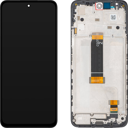 Display met Touchscreen Xiaomi Redmi 12 5G, met Frame, Zwart, Service Pack 5600180M1900