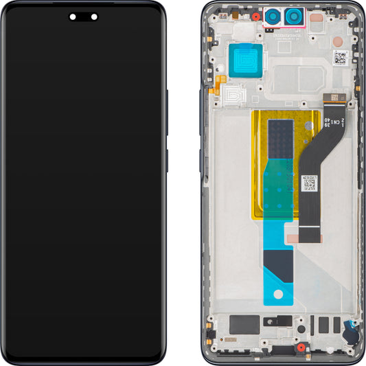 Touchscreen Display Xiaomi 13 Lite, met Frame, Zwart, Service Pack 5600030L9S00