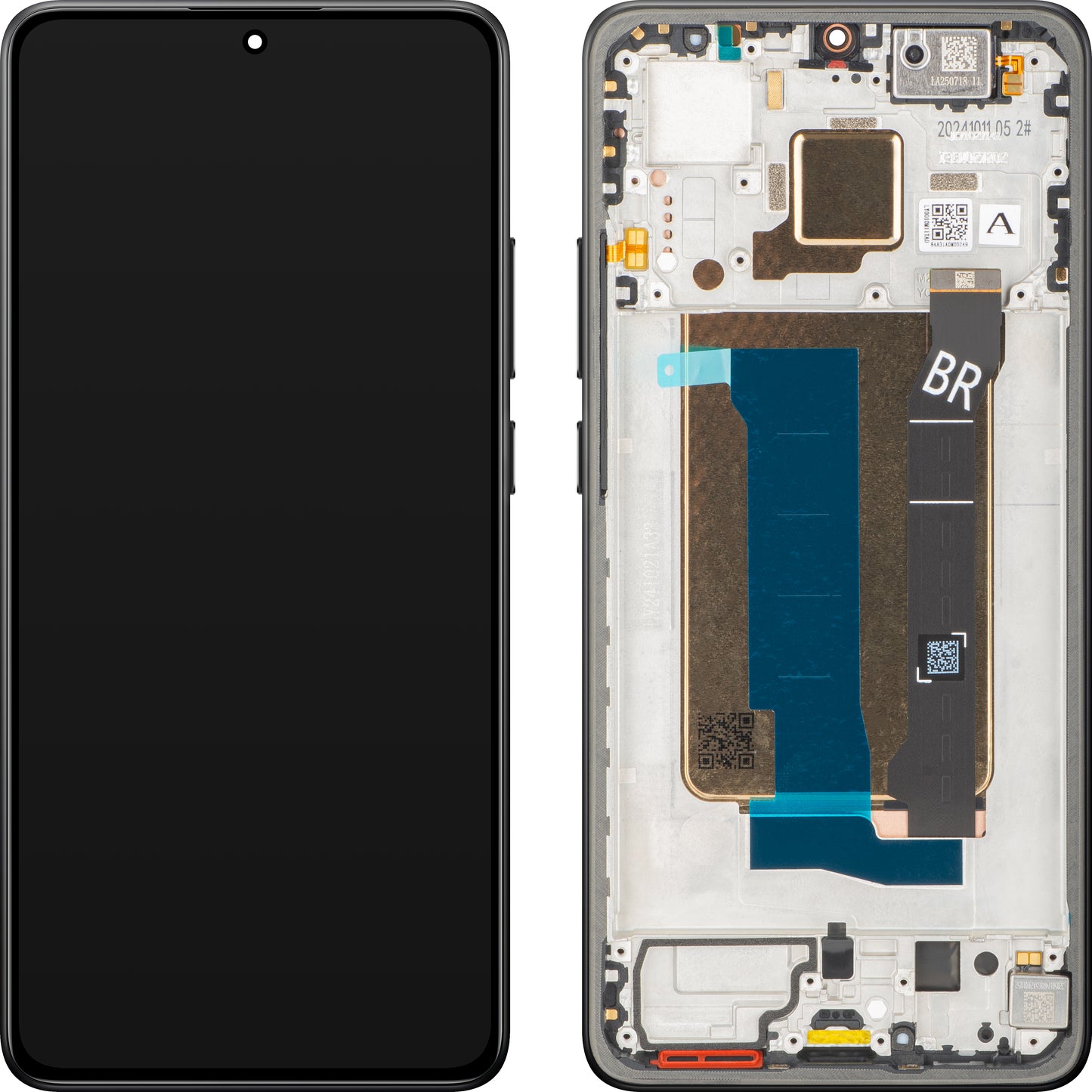 Touchscreen Display Xiaomi Poco X7 Pro, met Frame, Zwart, Swap 56000300O1000