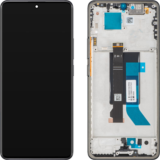 Display met touchscreen Xiaomi Redmi Note 14 Pro 5G, met frame, zwart (Midnight Black), Swap 56002300O1600