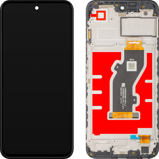 Touchscreen Display ZTE Blade V70 Design, met Frame, Zwart, Service Pack 80800520973