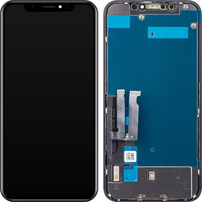 ZY Touchscreen Display voor Apple iPhone XR, met frame, In-Cell LCD-versie, zwart 