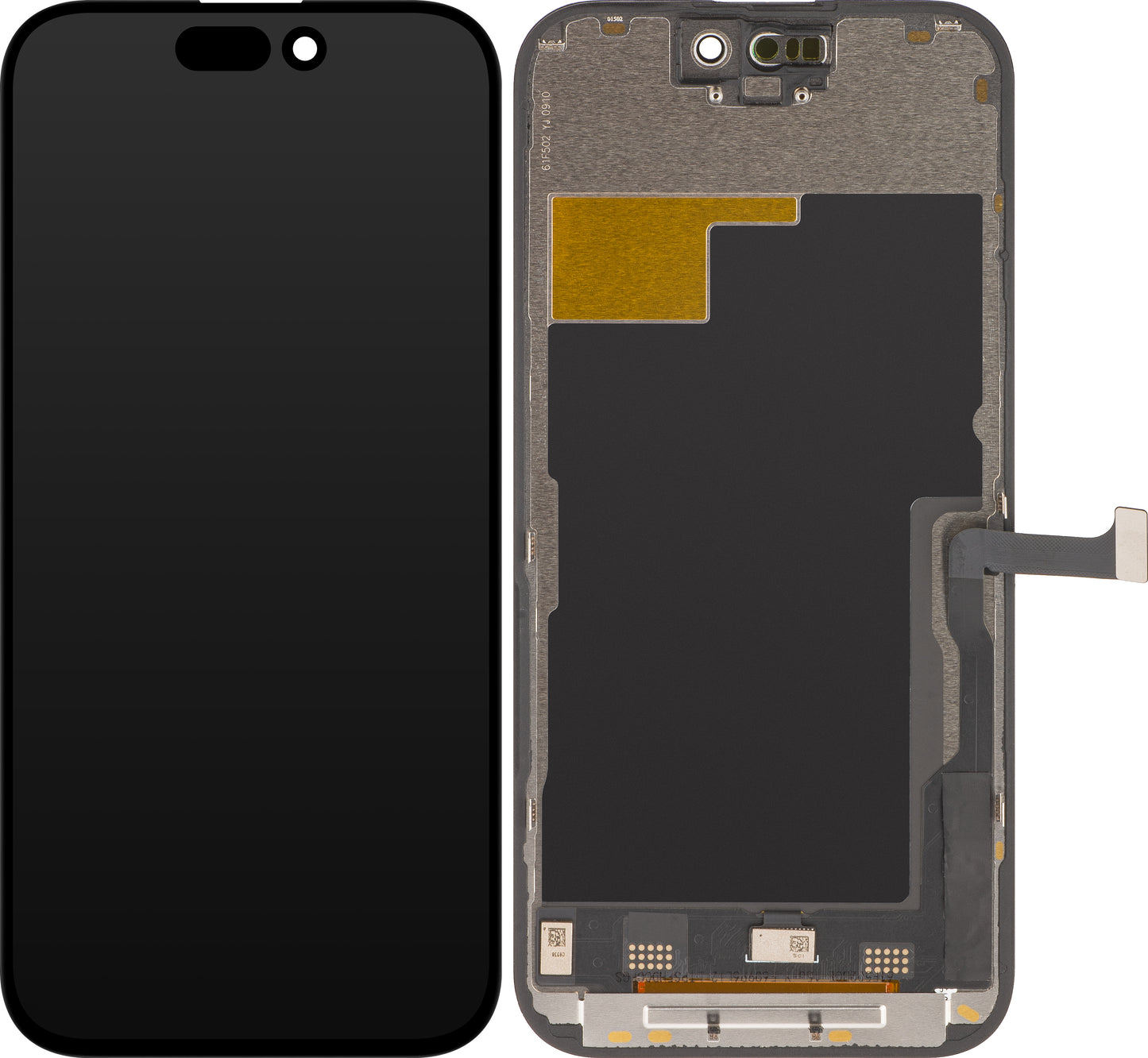 ZY Touchscreen Display voor Apple iPhone 15 Pro, met Frame, In-Cell IC Beweegbare LCD Versie, Zwart 