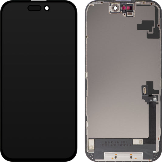 Display met ZY Touchscreen voor Apple iPhone 16, met Frame, LCD In-Cell Versie, Zwart