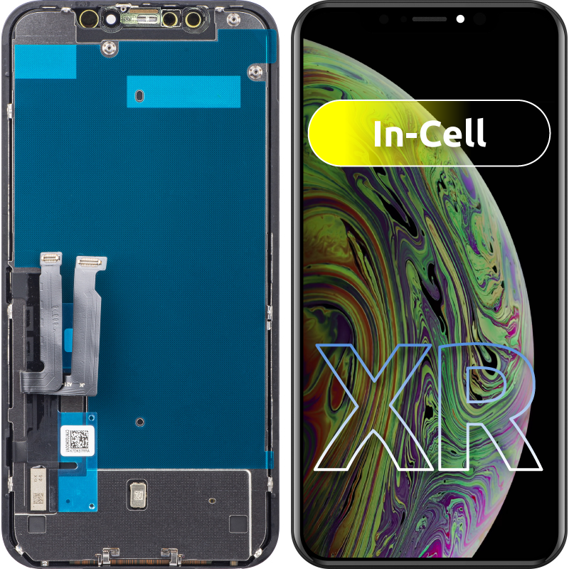 ZY Touchscreen Display voor Apple iPhone XR, met frame, In-Cell LCD-versie, zwart 