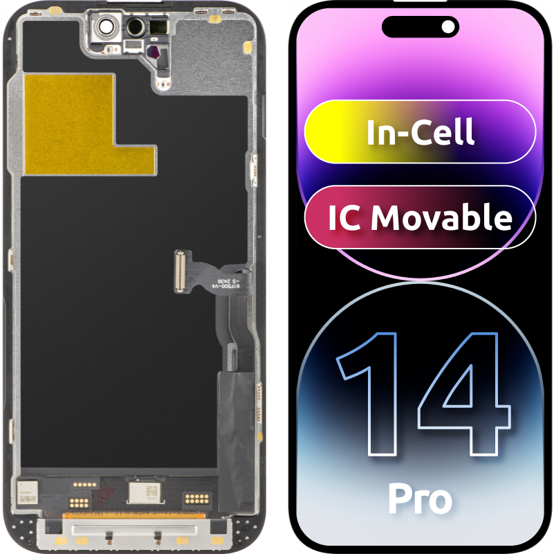 Touchscreen Display ZY for Apple iPhone 14 Pro, with Frame, In-Cell IC Movable LCD Version, Black 
