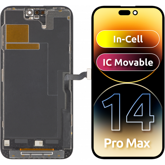 ZY Touchscreen Display voor Apple iPhone 14 Pro Max, met Frame, In-Cell IC Beweegbare LCD Versie, Zwart 