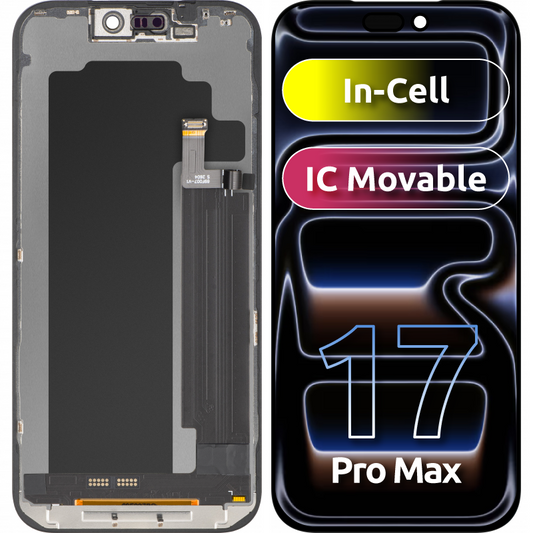 Display met Touchscreen ZY voor Apple iPhone 17 Pro Max, met Frame, LCD In-Cell IC Movable Versie, Zwart