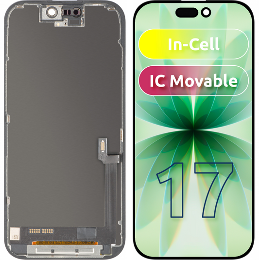 Display met Touchscreen ZY voor Apple iPhone 17, met Frame, LCD In-Cell IC Movable Versie, Zwart