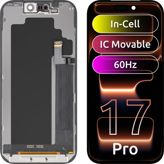Display met Touchscreen ZY voor Apple iPhone 17 Pro, met Frame, LCD In-Cell IC Movable Versie, Zwart