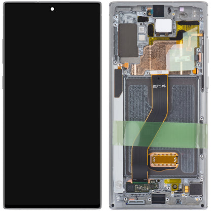 Display with Touchscreen Samsung Galaxy Note 10+ 5G N976 / Note 10+ N975, with Frame, Silver, Service Pack GH82-20838C