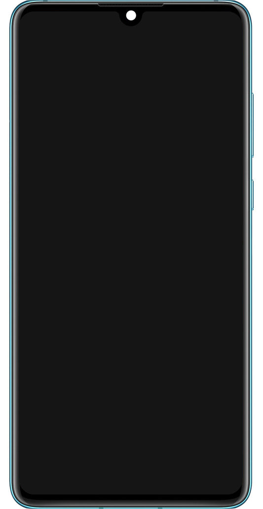 Display met Touchscreen Huawei P30, met Frame en Batterij, Blauw (Aurora Blue), Service Pack 02354HRH