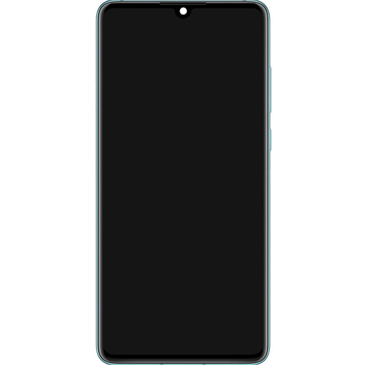 Aanraakscherm Huawei P30, met frame en batterij, blauw (ademend kristal), Service Pack 02354HMF