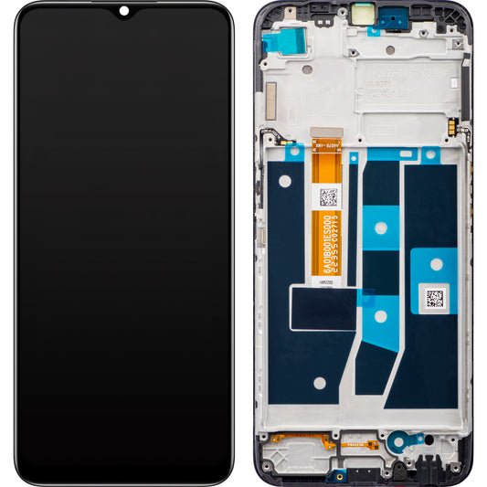 Oppo A54s aanraakscherm met frame, zwart, Service Pack 4908020