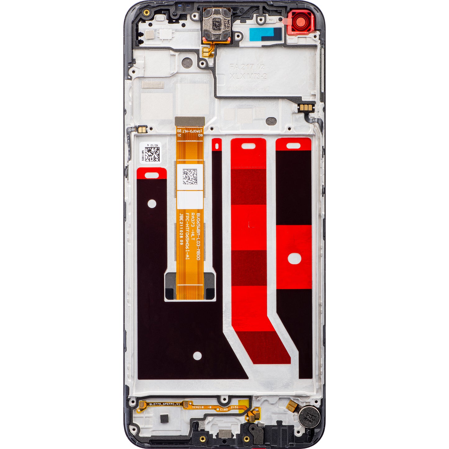 Aanraakscherm Oppo A11s / A53s / A32 / A33 (2020) / A53 4G, met frame, zwart, Service Pack 4905105