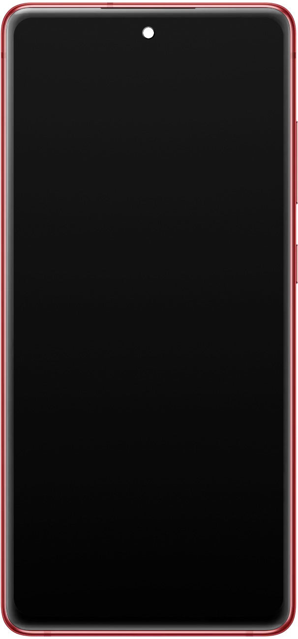 Touchscreen scherm Samsung Galaxy S20 FE 5G G781, met frame, rood, Service Pack GH82-24214E