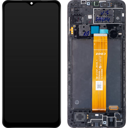 Samsung Galaxy A12 A125 Touchscreen Display, with Frame, Black, Service Pack GH82-24491A