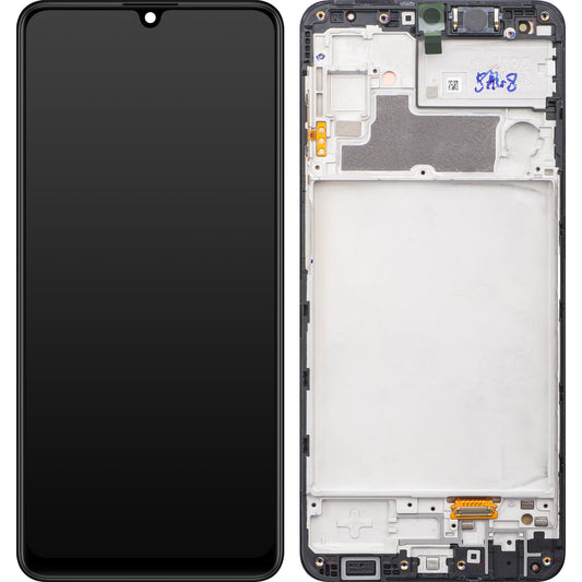 Samsung Galaxy M32 M325 touchscreen scherm, met frame, zwart, Service Pack GH82-26193A