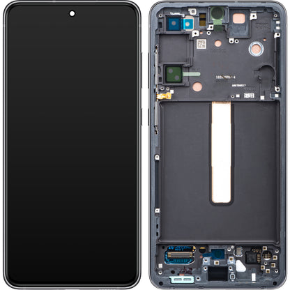 Touchscreen scherm Samsung Galaxy S21 FE 5G G990, met frame, grijs, Service Pack GH82-2656590A