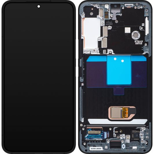 Touchscreen scherm Samsung Galaxy S22 5G S901, met frame, grijs, Service Pack GH82-27520E