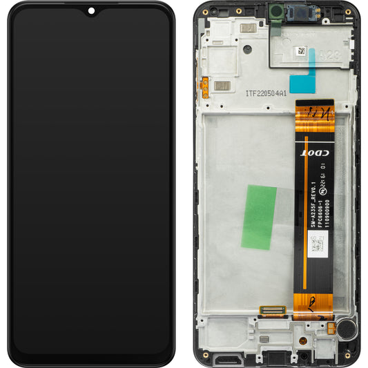 Touchscreen scherm Samsung Galaxy A23 A235, met frame, zwart, Service Pack GH82-28563A