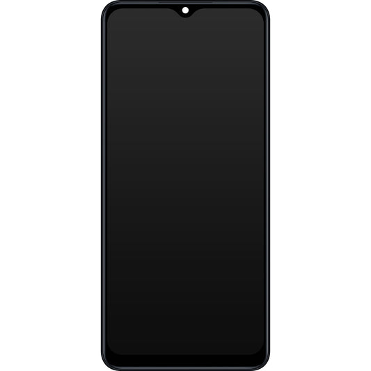Samsung Galaxy M12 M127 touchscreen display, met frame, zwart, Service Pack GH82-2505042A
