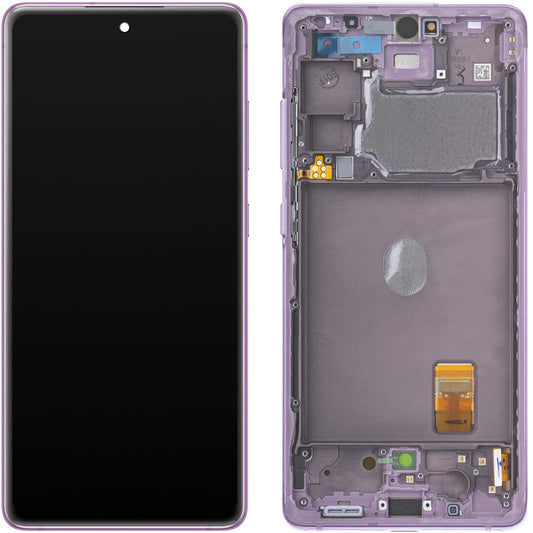 Touchscreen scherm Samsung Galaxy S20 FE G780, met frame, paars, Service Pack GH82-24219C