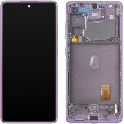 Touchscreen scherm Samsung Galaxy S20 FE 5G G781, met frame, paars, Service Pack GH82-24214C