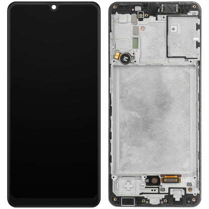 Touchscreen scherm Samsung Galaxy A31 A315, met frame, zwart, Service Pack GH82-2276761A